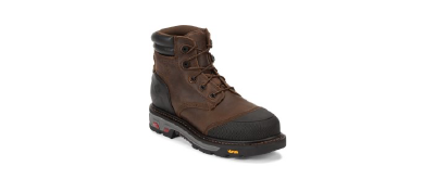 Justin Warhawk nano comp toe lace up boots in brown